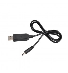 USB 5v to12vdc jack3.5*1.35mm  male step up Converter Power Cable balck pvc